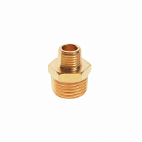 Соединитель резьбовой ER-MM08/04:наруж. резьба 1/2"x1/4" ЭВРИКА /1/10